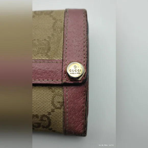 Gucci Brown and Burgundy Wallet With Callouts In Description 7.5"L×4"H - Picture 5 of 11